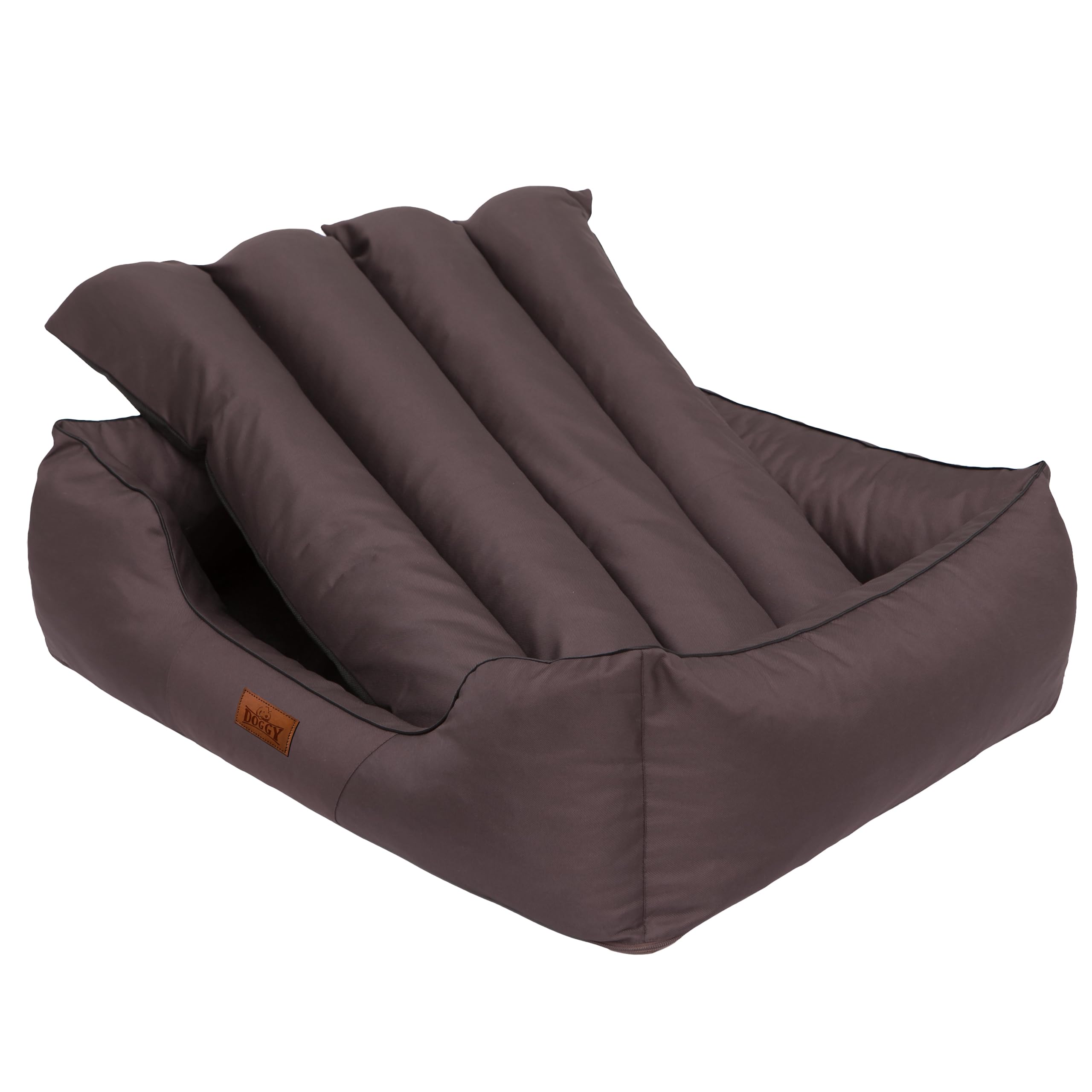 Hobbydog Cordura Comfort Dog Bed - Large Size, Durable & Waterproof Dark Brown Pet Bed for Dogs - Perfect for Home, Crate & Travel Use