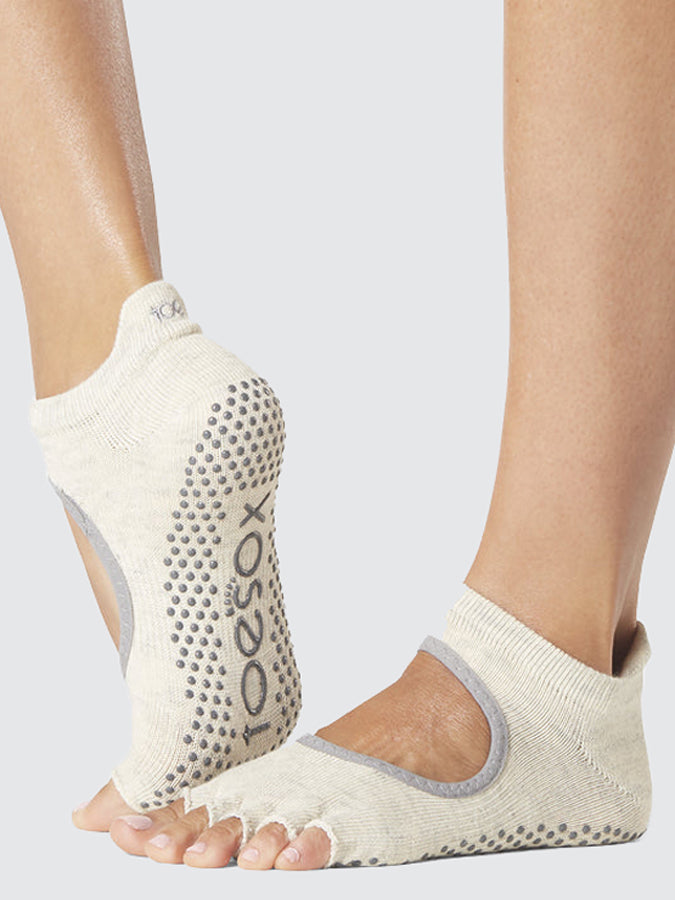 ToeSox Half Toe Bellarina Women's Non-Slip Yoga Grip Socks for Barre, Pilates & Dance - Breathable Workout Socks with Arch Support