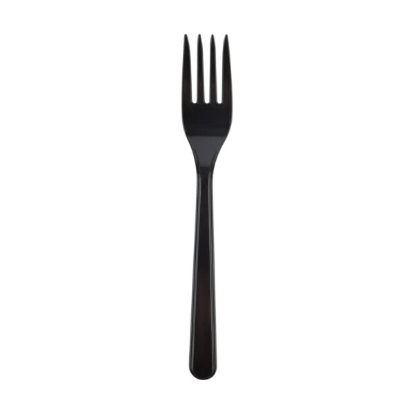 Premium Black Plastic Cutlery Set - 50-Piece Disposable Flatware Kit for Parties, Picnics & Catering | Durable & Elegant Basic Cutlery Collection