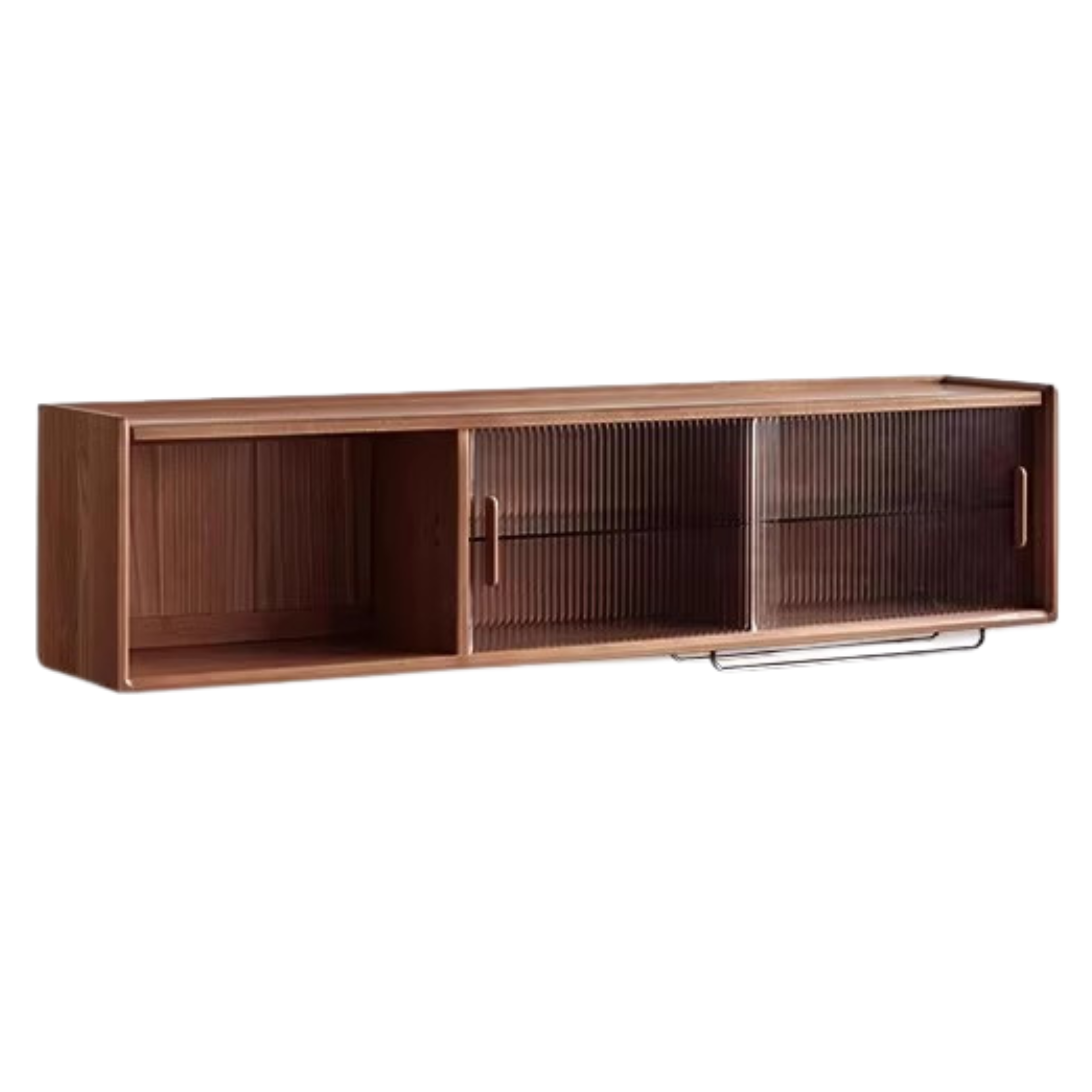 Solid Beech Wood Wall Mounted Sideboard Cabinet - Rustic Storage Locker for Entryway, Living Room & Dining Room Organization