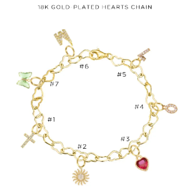 Elegant Charm Bracelet with Assorted Charms - Perfect for Gifts, Parties & Everyday Wear | $46.00