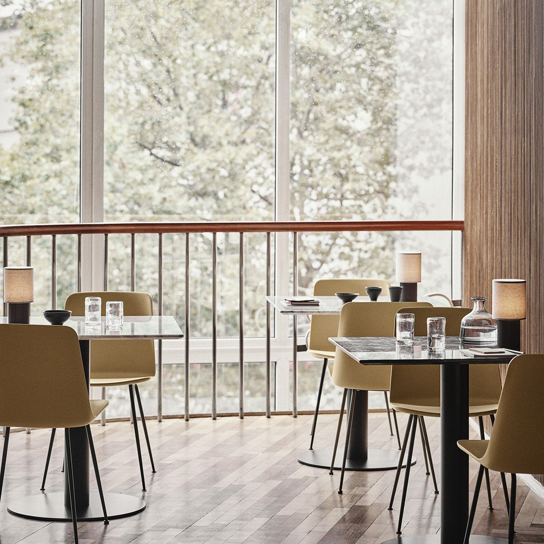 SK16 Adjustable Height Dining Table with Center Base - Perfect for Small Spaces, Apartments, and Modern Kitchens