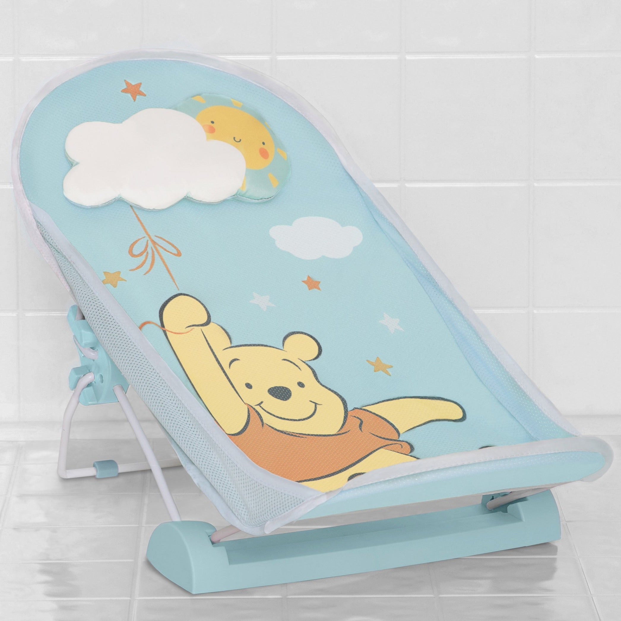 Winnie the Pooh Baby Bathtub - Soft & Safe Newborn Bath Support for Infants - Perfect for Bath Time, Nursery, and Baby Shower Gifts