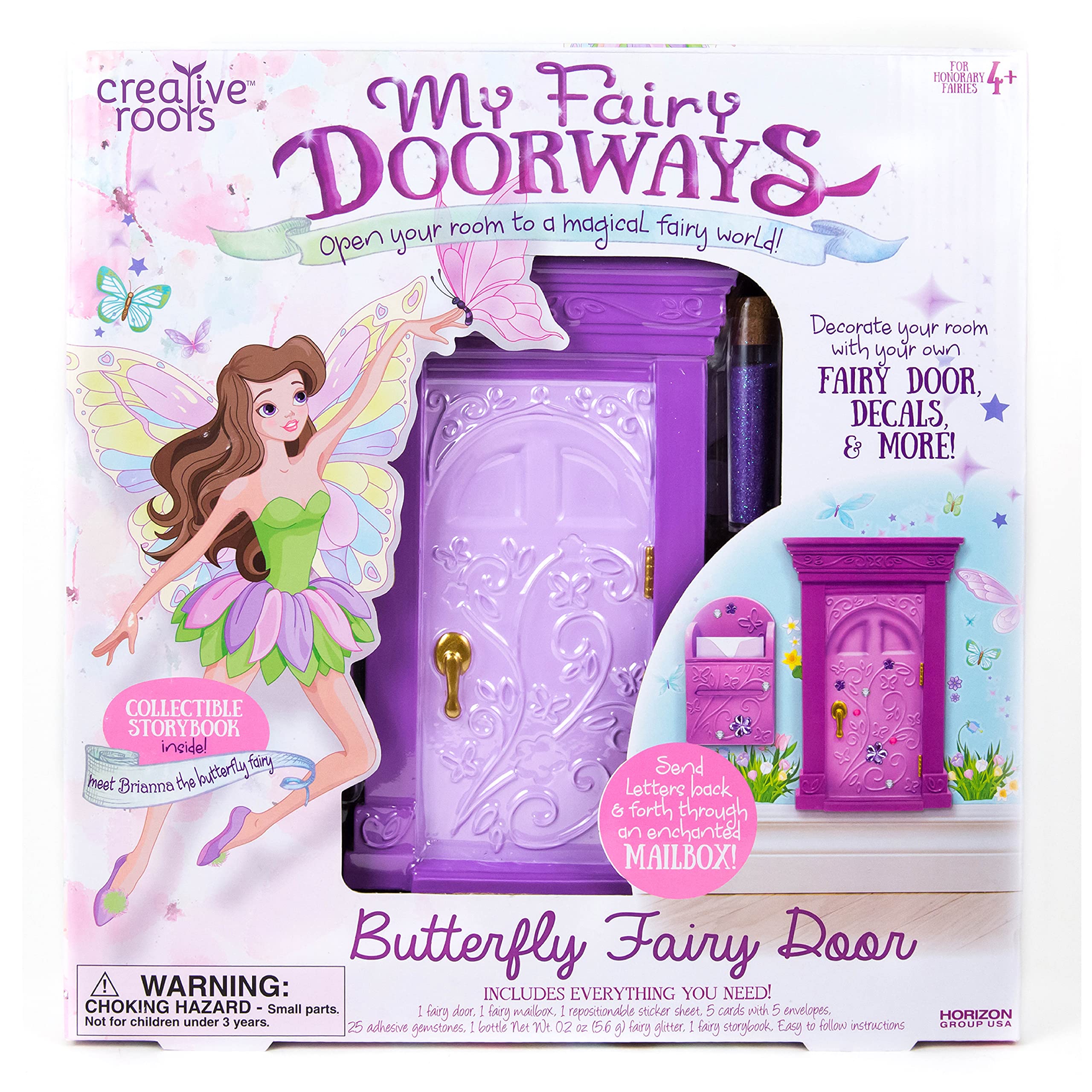 My Fairy Doorways - Butterfly Fairy Garden Accessory by Horizon Group USA | Magical Miniature Door for Fairy Gardens & DIY Terrariums