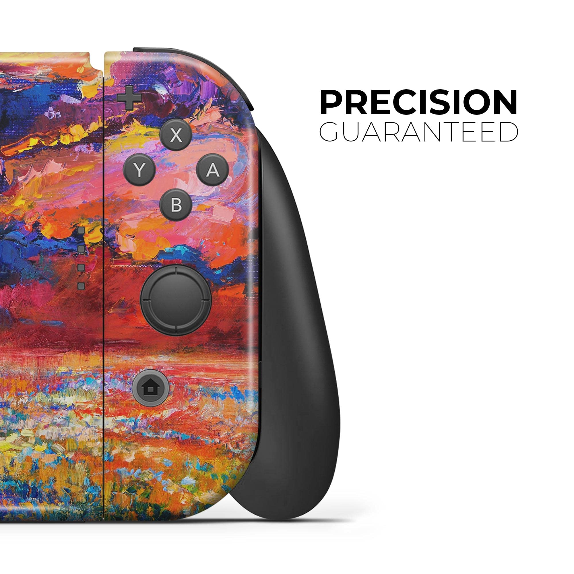 Nintendo Switch Pro Controller Skin - Scratch-Resistant Removable Vinyl Wrap Cover with Oil Painted Meadow Design - Perfect for Gaming Protection & Customization