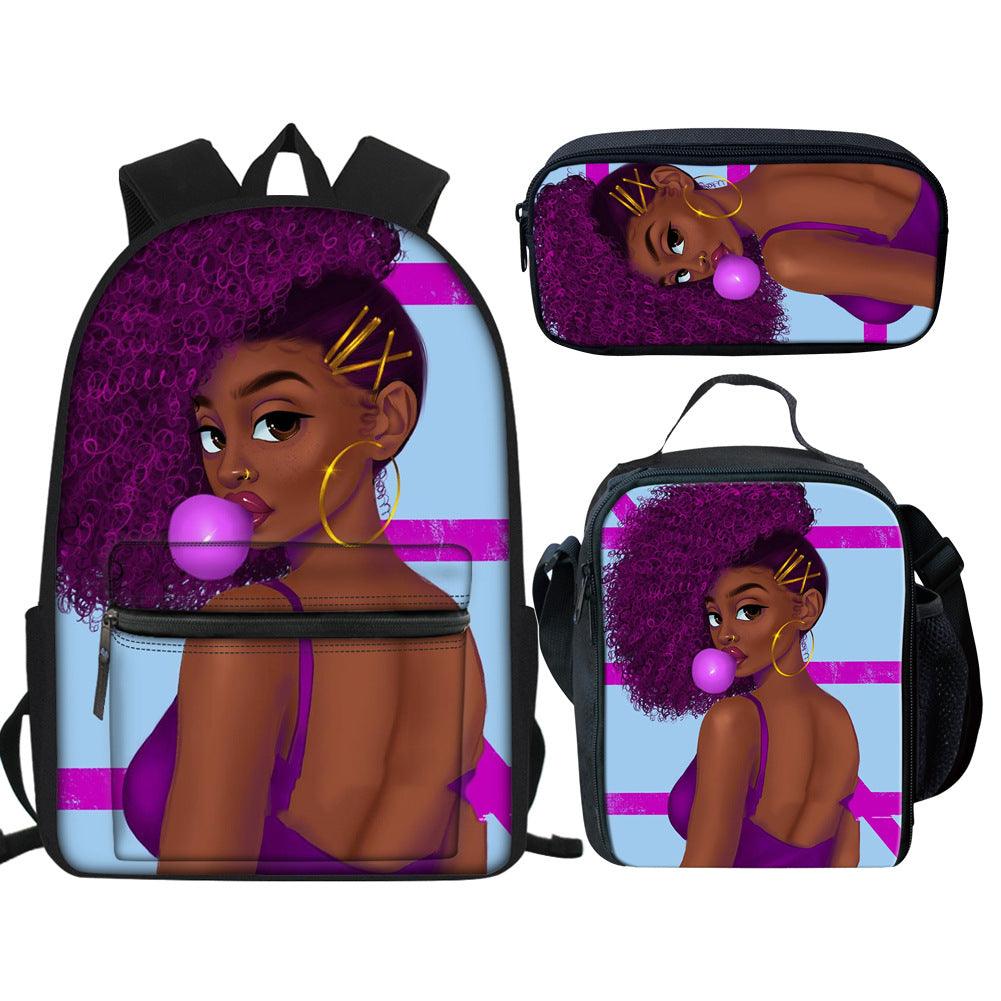 Lovevop Creative Printed Girls Backpack - Stylish Multifunctional School Bag for Teens & Kids - Perfect for School, Travel & Daily Use