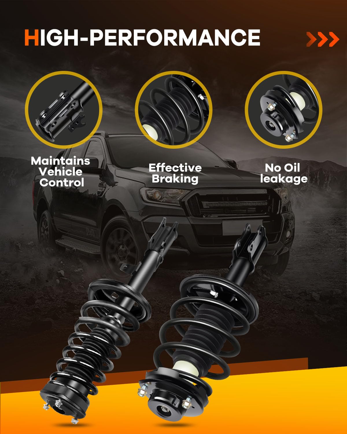 OCPTY Complete Strut Assembly with Shocks - Replacement for 1995-1996 Toyota Camry (Fits Models 171958, 171957, 171980, 171979) - Perfect for Smooth Ride & Suspension Repair | Front & Rear Strut Replacement for Daily Commuting & Road Trips