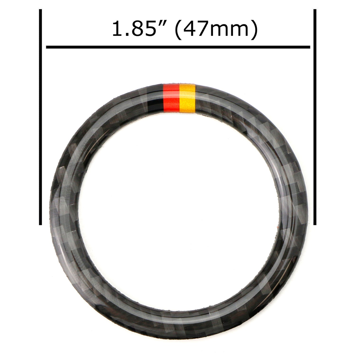 Carbon Fiber Engine Push Start Button Ring with German Flag Stripes for Mercedes - Upgrade Your Car Interior with Stylish Accessories for Enhanced Driving Experience