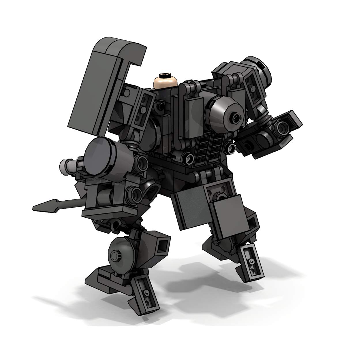 Original Series Fighting Man MOC Frame Mech Building Blocks Robot - 221 Pieces STEM Toy for Kids & Adults - Creative Construction Set for Robot Battles, DIY Projects & Collectors