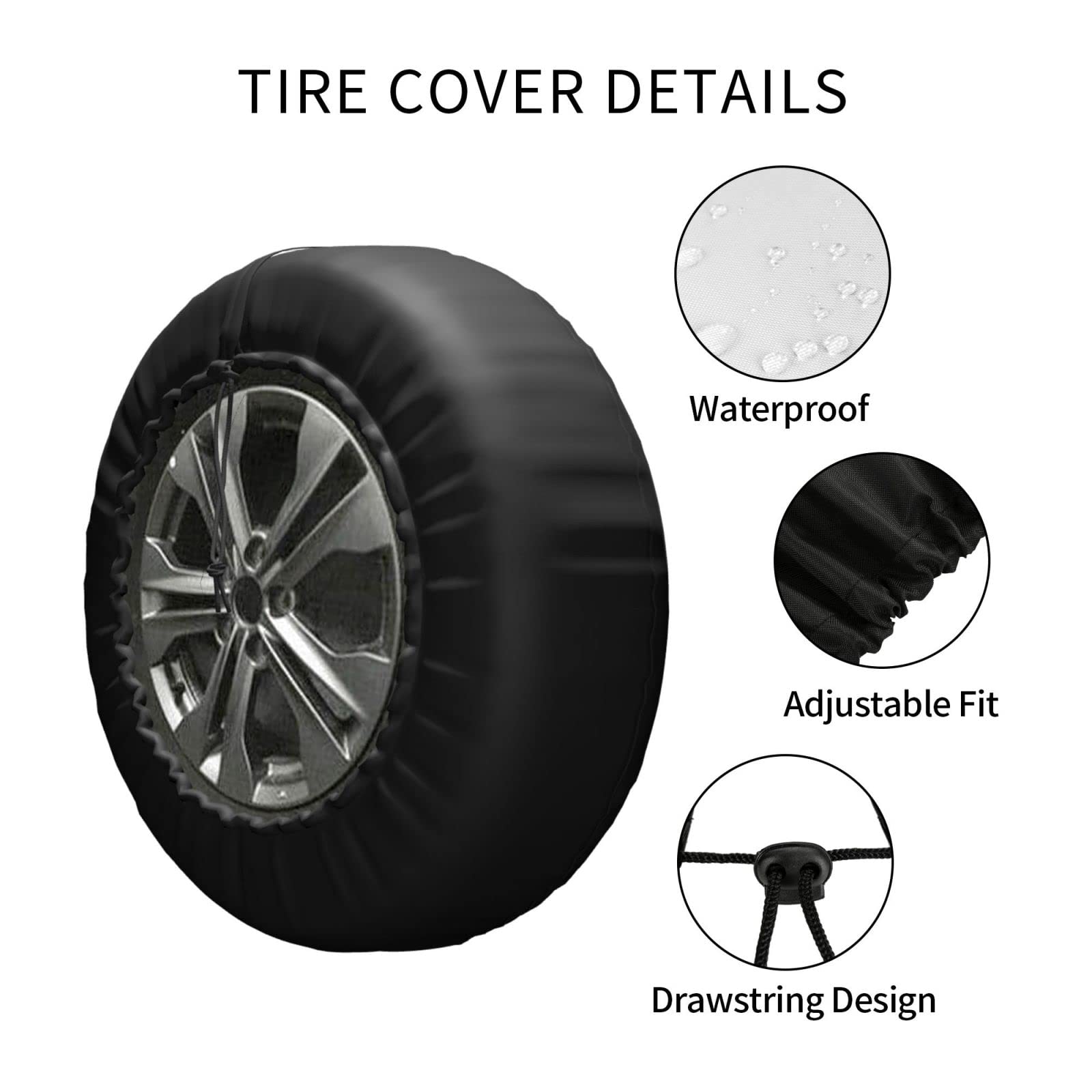 Funny Frog Surfing Tire Cover - 14 Inch Wheel Protector for Truck, SUV, Trailer, RV | Waterproof UV-Resistant Spare Tire Cover | Perfect for Camping, Beach Trips & Outdoor Adventures
