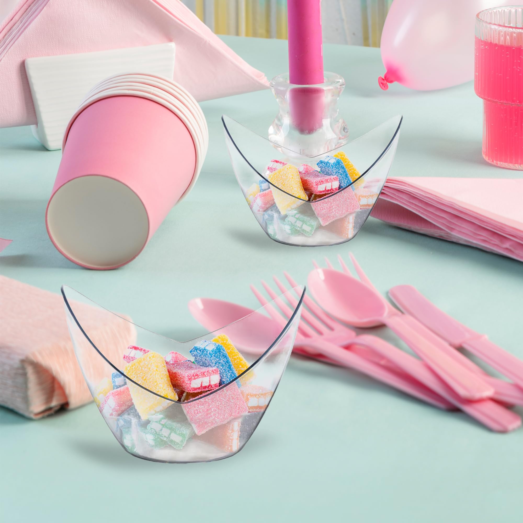 Smarty Had A Party 2 oz Clear Mini Dessert Cups - 288 Count Disposable Small Plastic Cups for Parfaits, Yogurt, Ice Cream & Party Treats | Perfect for Dessert Bars, Baby Showers, Weddings & Catering Events