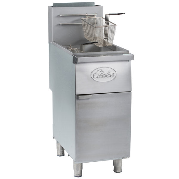 Globe GFF50PG 50 lb. Liquid Propane Stainless Steel Commercial Floor Fryer - Perfect for Restaurants, Food Trucks & Outdoor Catering