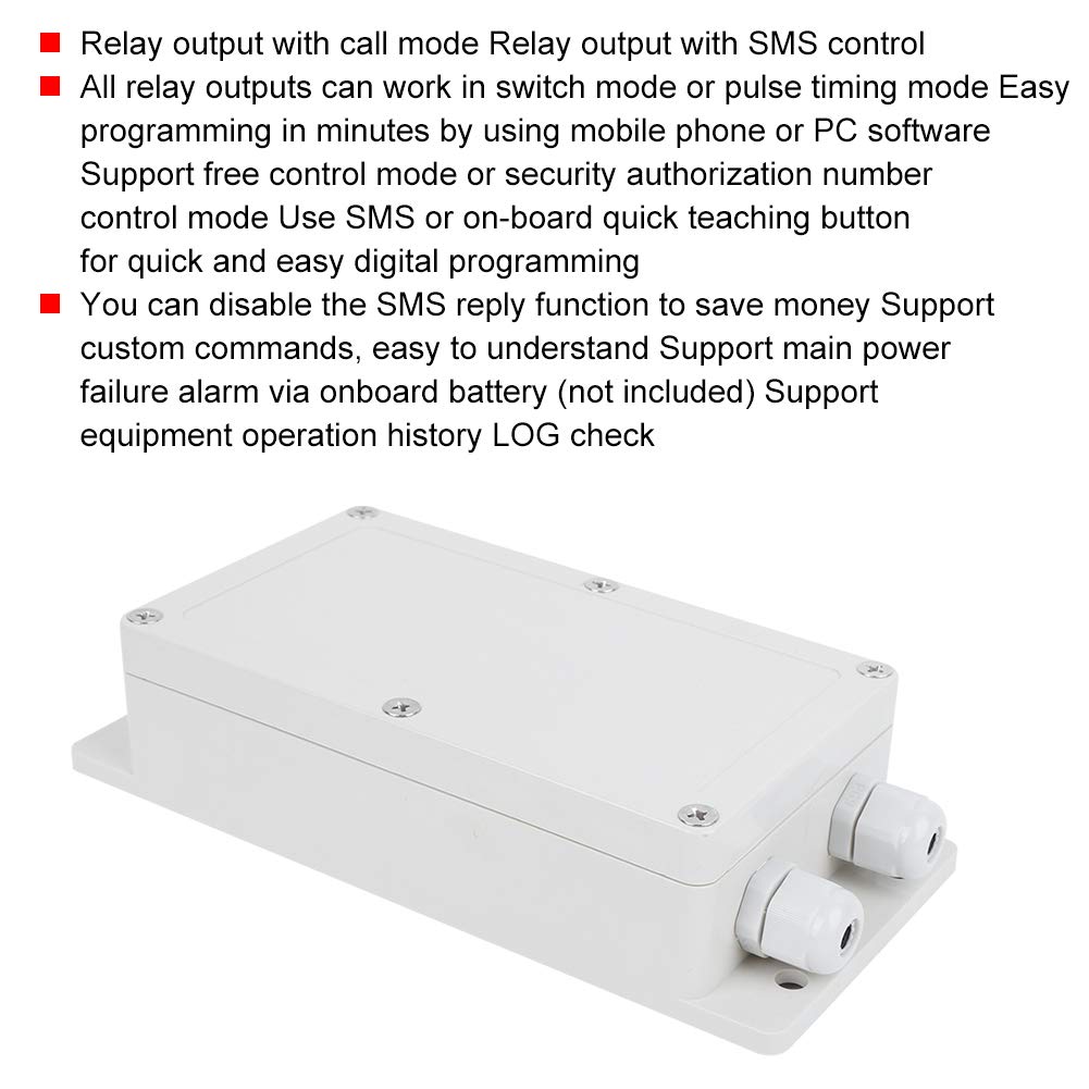 Sonew 7 Channel GSM Remote Switch Controller - 4G SMS Relay Switch for Power Failure Alarm, Phone Command Control (EU) - Ideal for Home Automation, Industrial Equipment & Smart Farm Monitoring