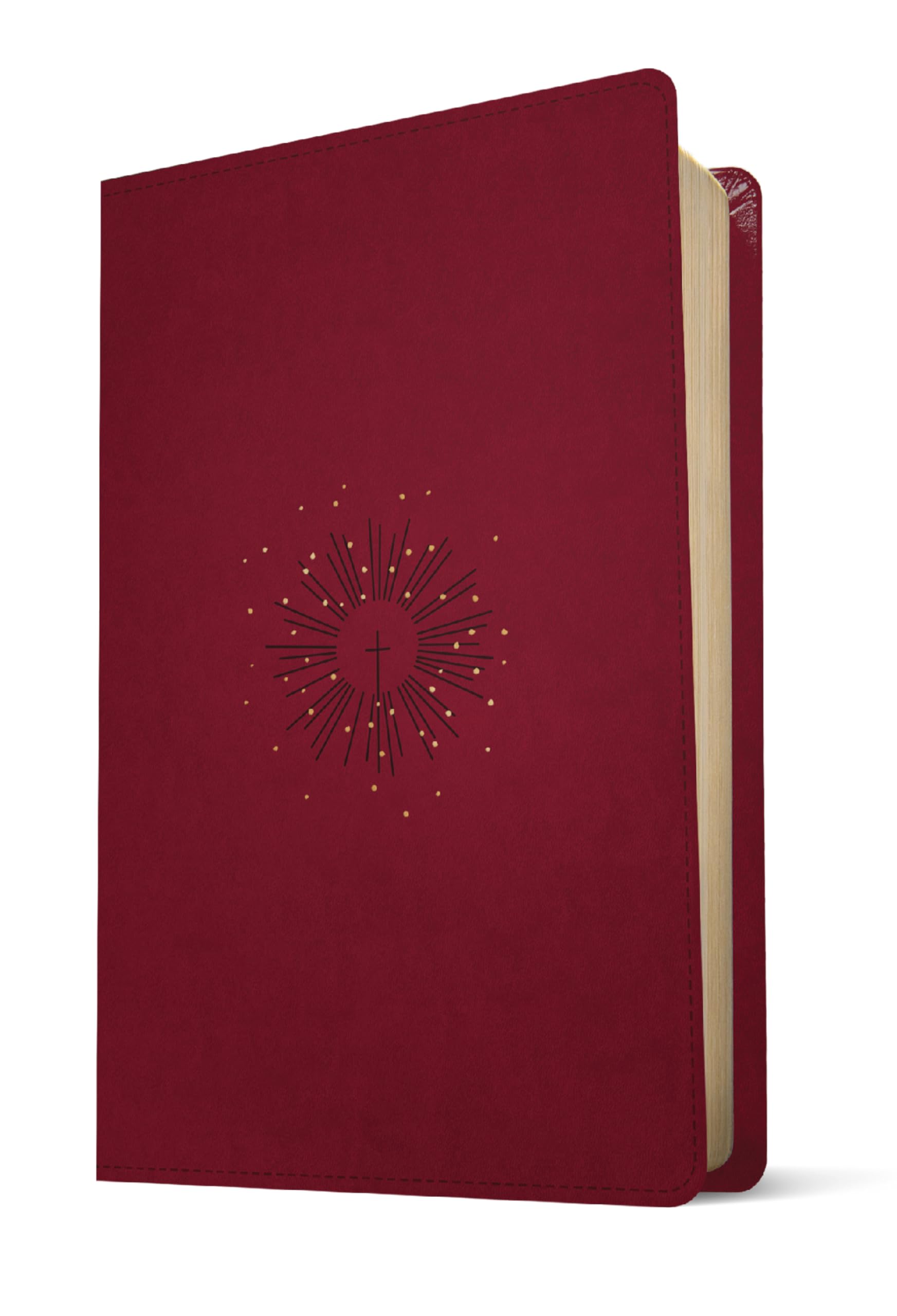 Large Print Thinline Bible - LeatherLike Aurora Cranberry | Free Bible App for Devotionals & Worship Music | Perfect for Church & Bible Study