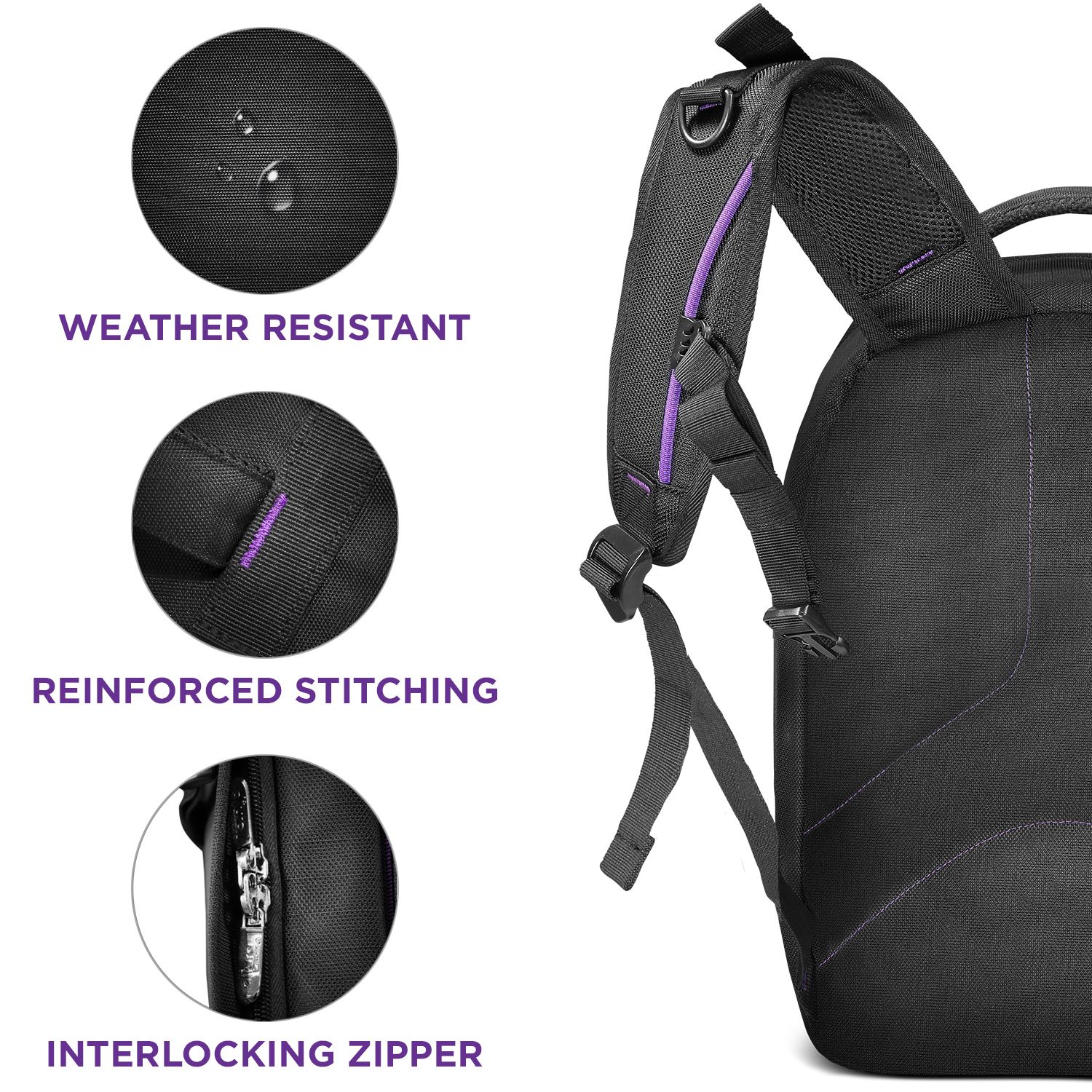 Altura Photo DSLR Camera Backpack - Lightweight Travel Bag for Mirrorless & DSLR Cameras with Lenses - Perfect for Photography Trips, Hiking & Outdoor Adventures
