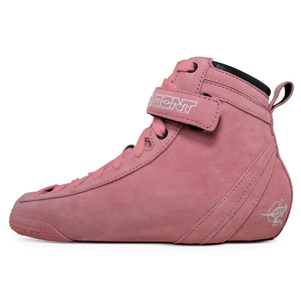Bont Parkstar Pink Suede Roller Skates - Professional Quad Skates for Park, Ramp & Street Skating - Men Women Boys Girls - Indoor Outdoor Use - Perfect for Skate Parks, Roller Rinks & Urban Skating