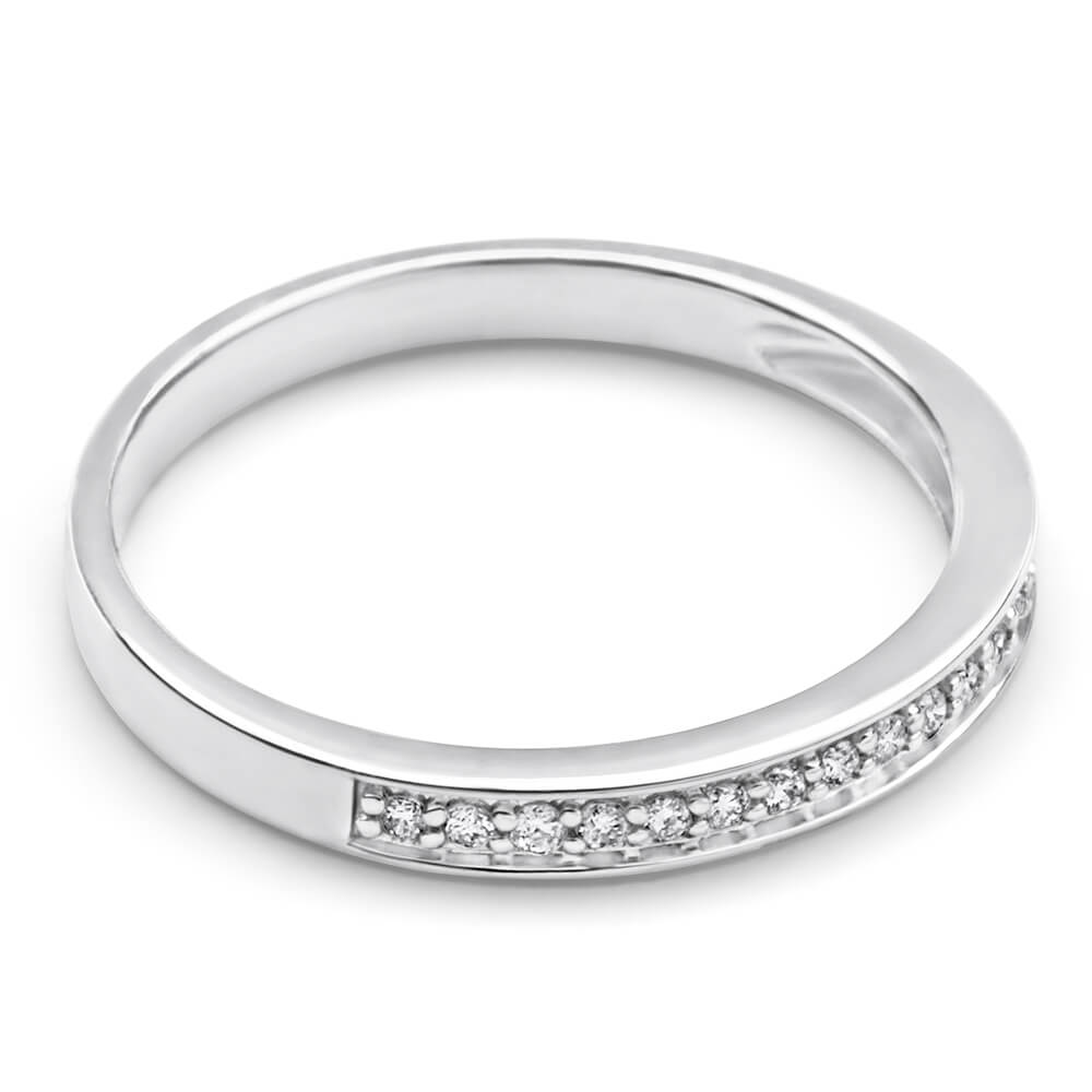 9ct White Gold Diamond Ring for Women - Elegant & Timeless Engagement, Wedding, or Anniversary Jewelry Gift