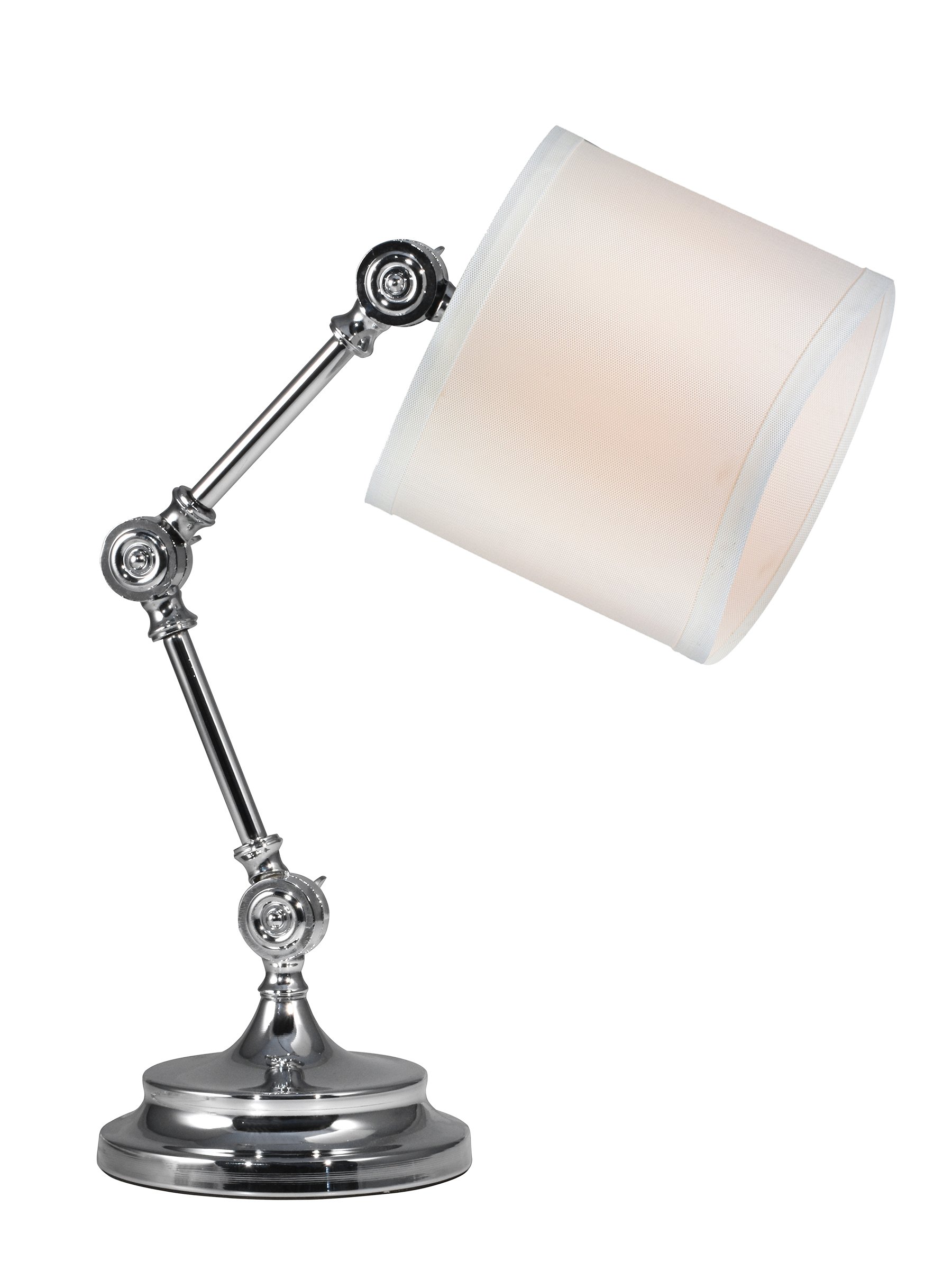 Dale Tiffany PT15321 Arundel Directional Desk Lamp - Polished Chrome Finish - Adjustable Office Lighting for Home & Workspace