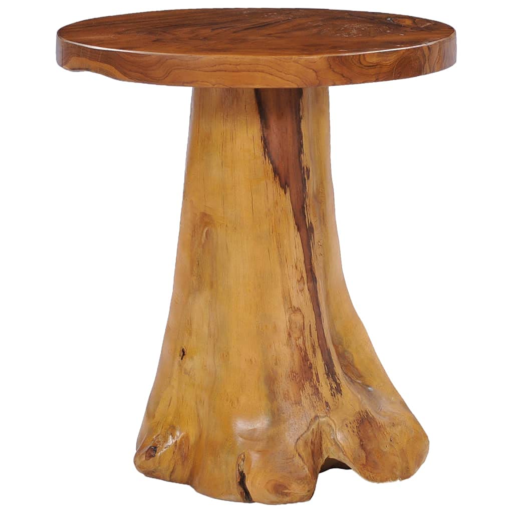 Round Rustic Coffee Table - Solid Teak Wood Root Design - Center Table for Living Room, Study & Bedroom - Natural Wood Coffee Table for Home Decor & Cozy Gatherings
