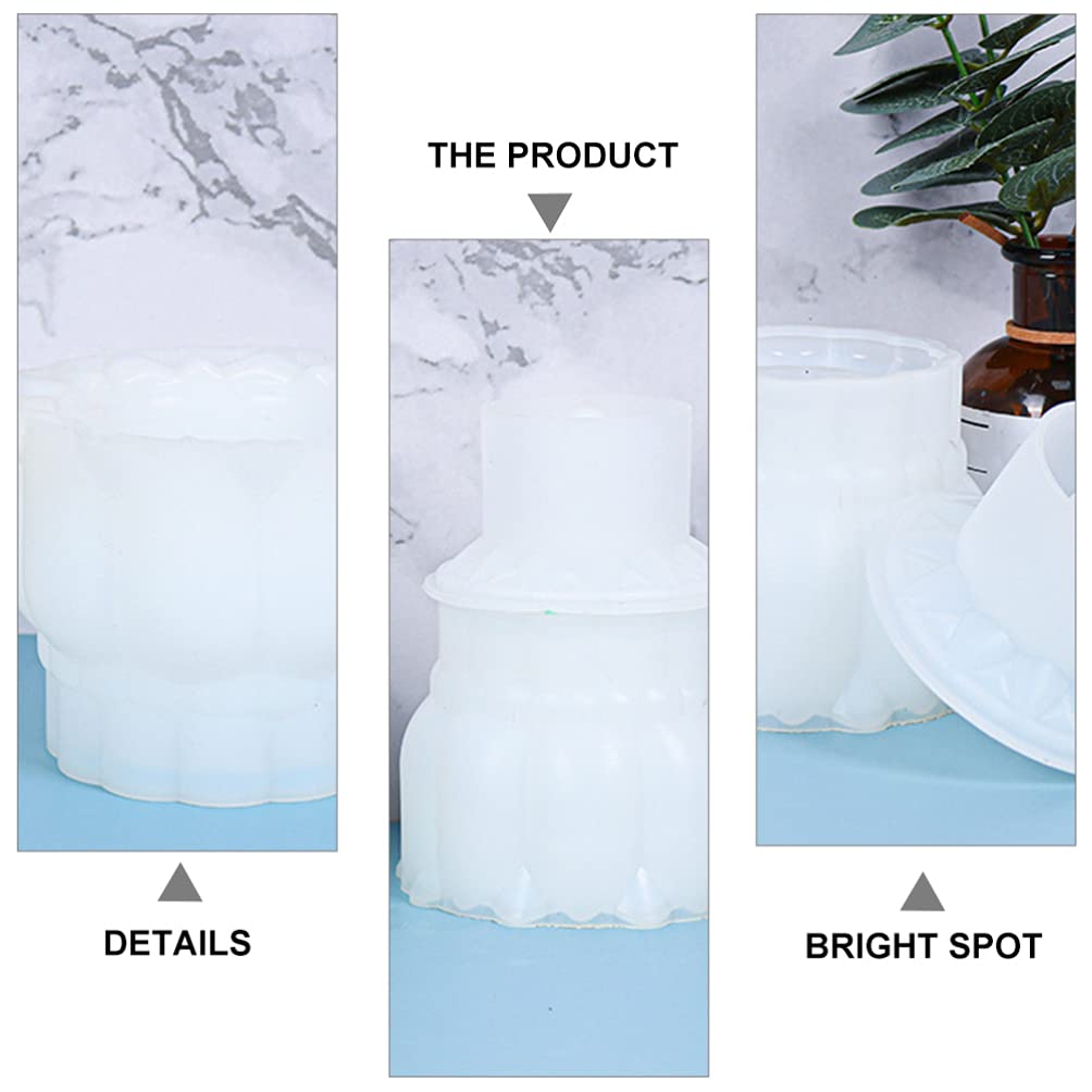 Holibanna Silicone Jewelry Bottle Jar Resin Casting Mold - DIY Craft Jewelry Storage Container with Lid for Home Organization - Easy to Use & Clean - Perfect for Resin Art, Bead Storage & Bathroom Decor