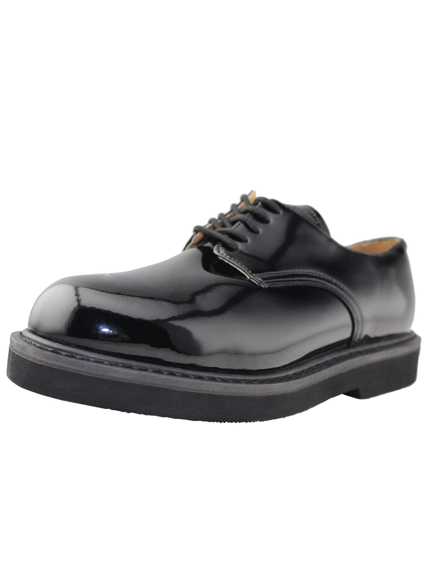 Tanleewa Men's Oxford Dress Shoes - High Gloss Black Leather Formal Shoes for Business, Wedding & Office Wear