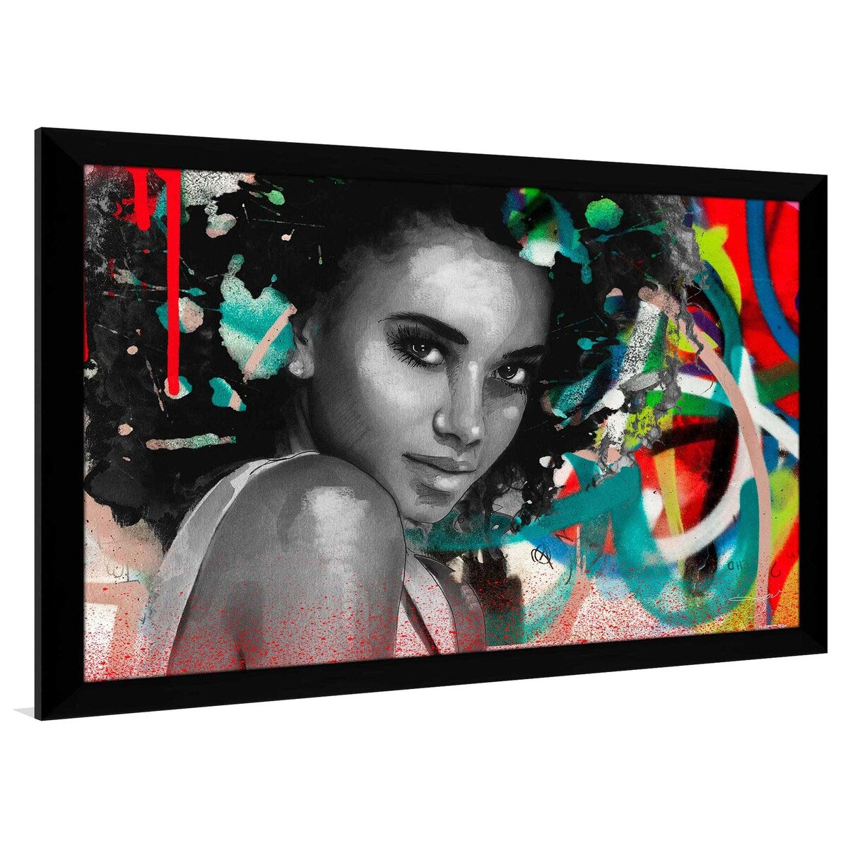 Jodi Print Afrique Model 6 Acrylic Wall Art - Modern African Home Decor for Living Room, Bedroom & Office