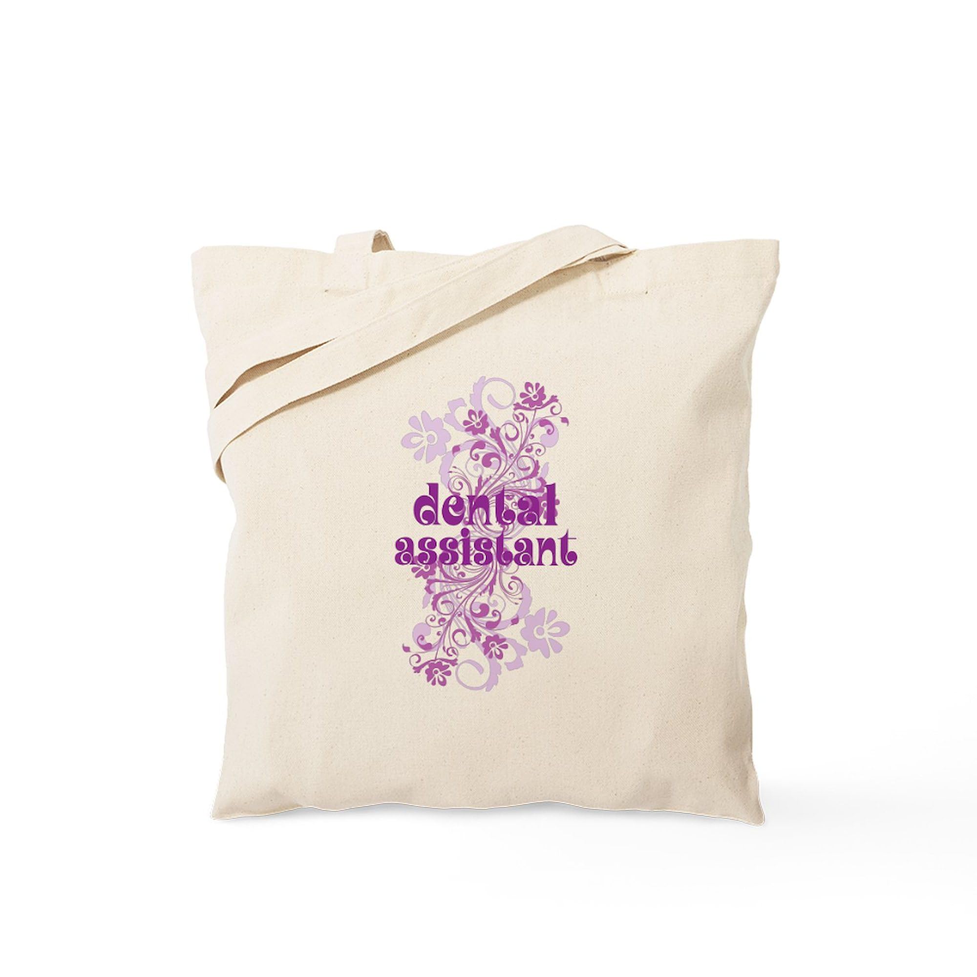 Dental Assistant Tote Bag - Natural Canvas Reusable Shopping Bag for Work, School & Groceries | CafePress