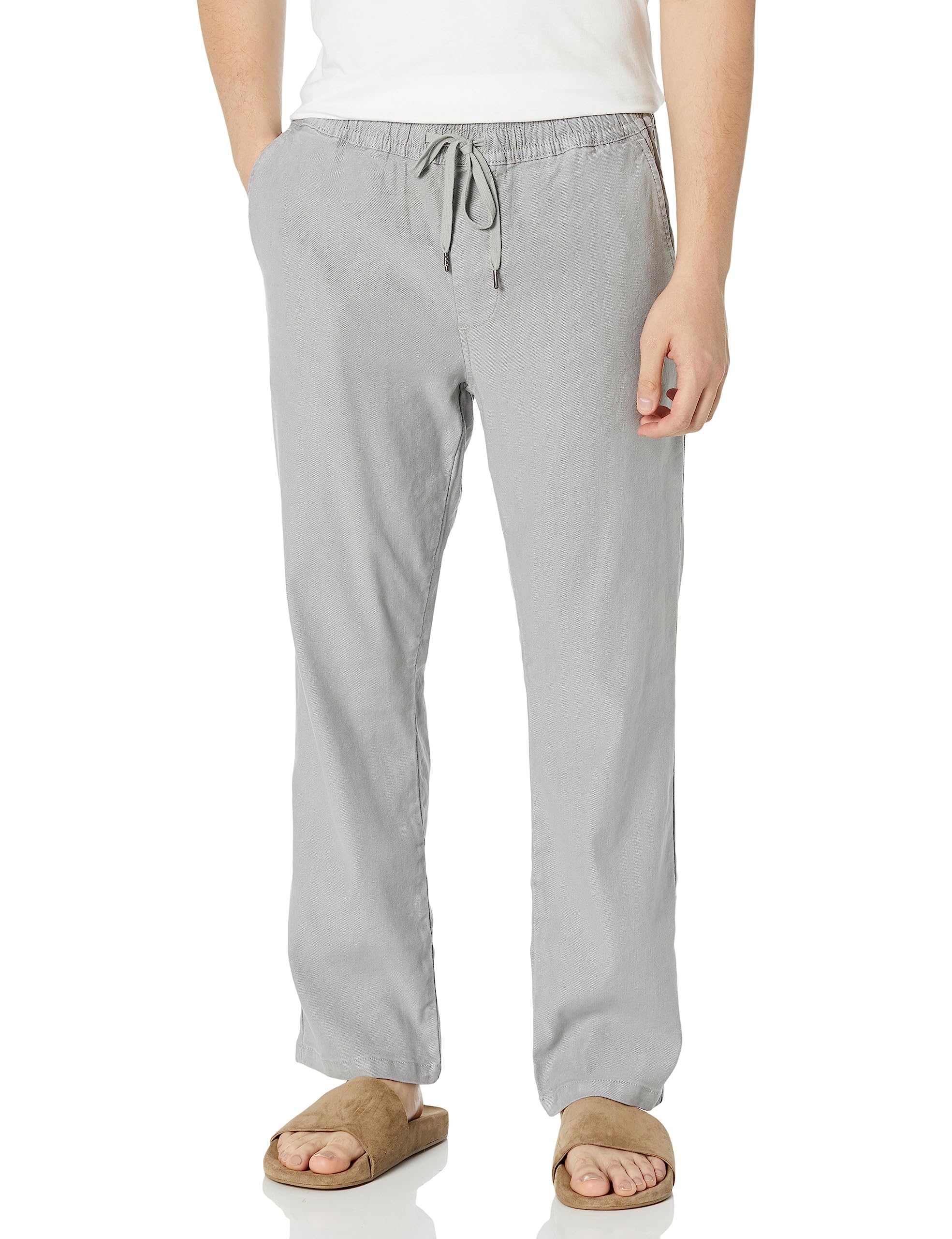 HUDSON Men's Linen Pants for Summer - Lightweight Breathable Casual Trousers for Office, Travel & Outdoor Activities