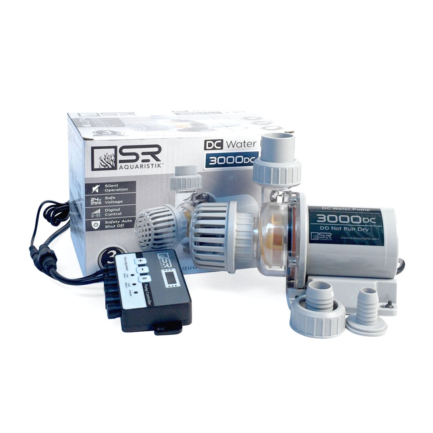 Adjustable Flow DC Water Pump - 12V/24V Submersible Pump for Aquariums, Fountains & Hydroponics - Quiet & Energy Efficient