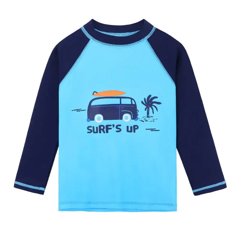 Adorable Long Sleeve Cartoon Swimwear for Toddlers - UPF 50+ Sun Protection Baby Bathing Suit | Perfect for Beach, Pool & Summer Water Play