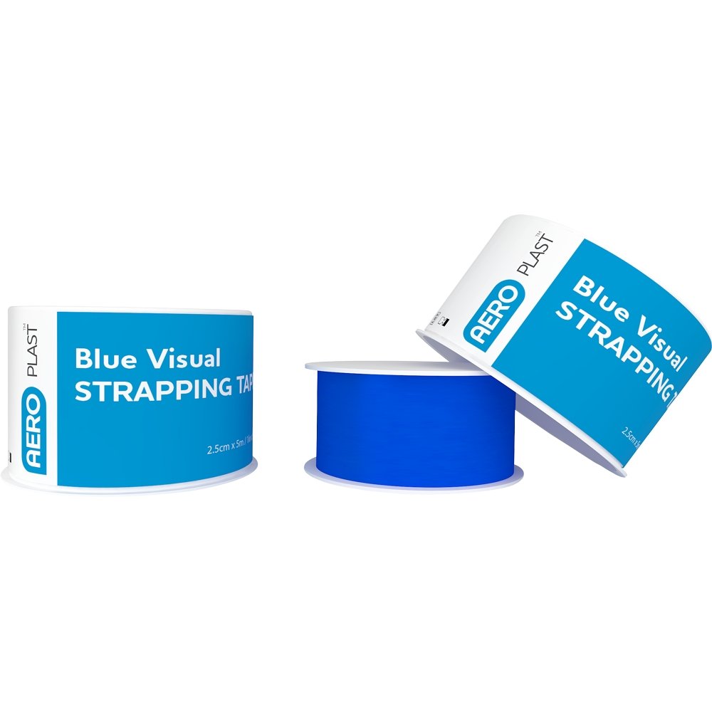 First Aid Visual Tape 1 Inch x 5.5 Yards - 12 Rolls Pack for First Aid Kit Refills | Wound Care, Emergency Medical Supplies & Bandage Securing