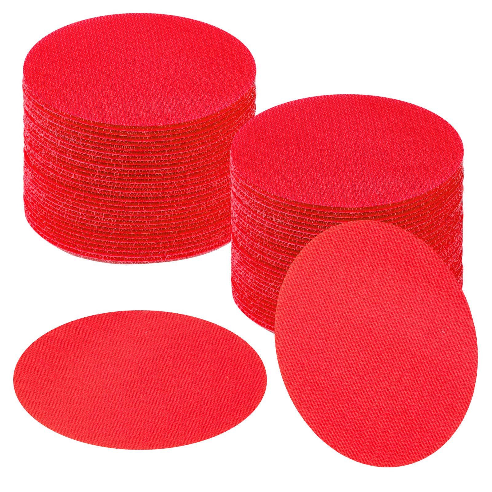 48 Pcs Red Carpet Spot Markers - Non-Slip Floor Dots for Classroom Organization, Preschool & Daycare Supplies - Perfect for Social Distancing, Circle Time & Learning Activities