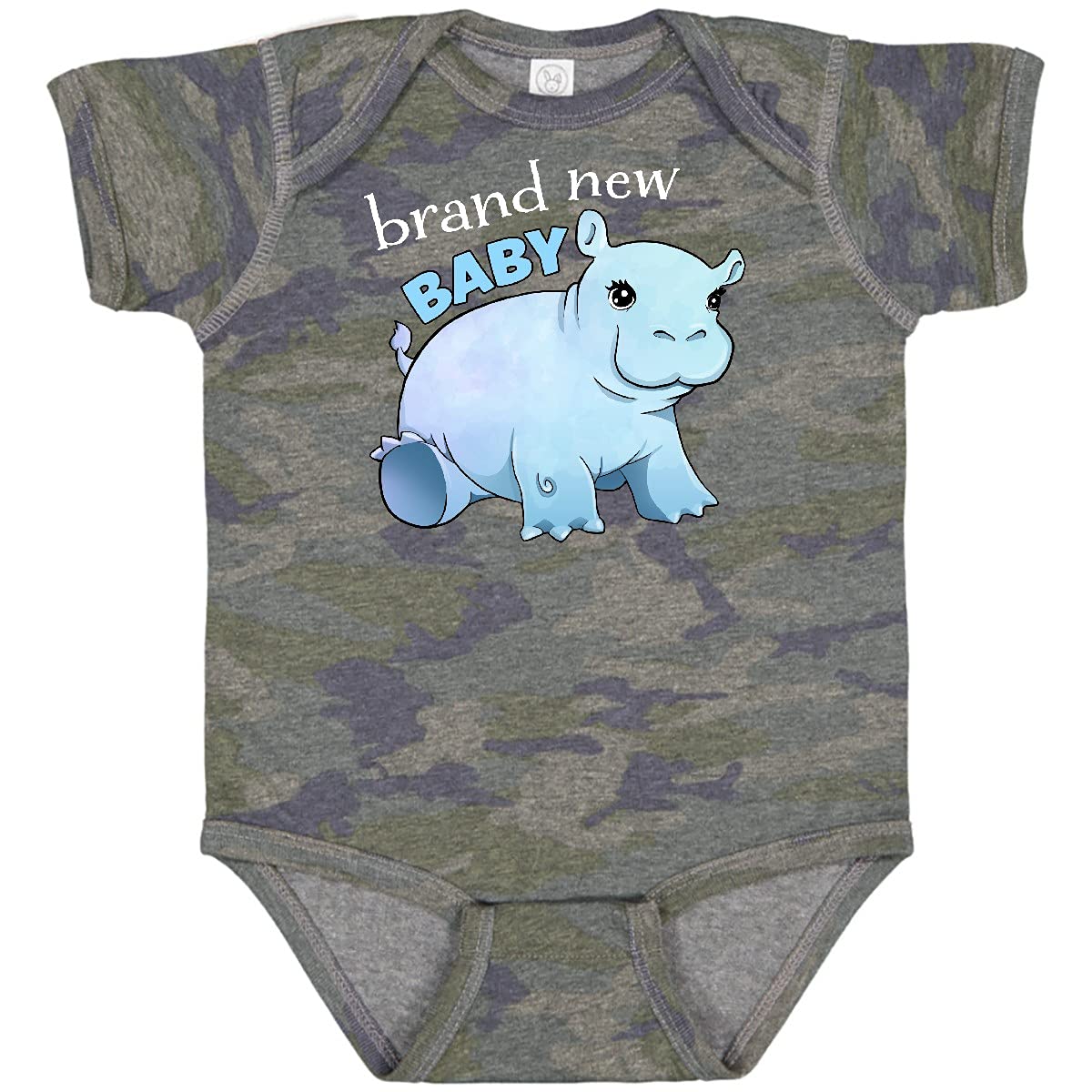 Inktastic Cute Baby Hippo Onesie - Soft Cotton Infant Bodysuit for Newborns & Toddlers - Perfect for Playtime, Photo Shoots & Everyday Wear