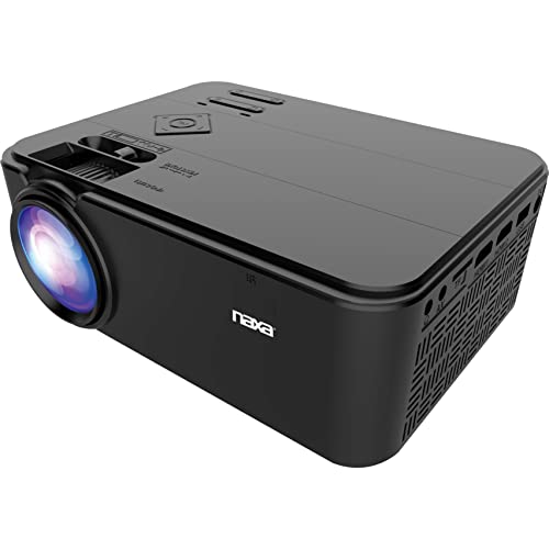 Naxa Electronics 150-inch LCD Home Theater Projector - Full HD 1080p, 3000 Lumens, HDMI & USB Ports - Perfect for Movie Nights, Gaming, and Outdoor Screenings (Black)