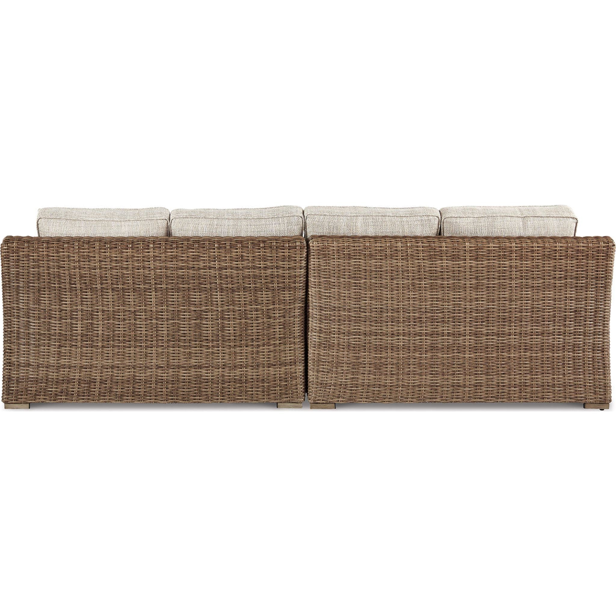 Beachcroft 2-Piece Outdoor Modular Sectional Sofa Set - Water-Resistant Patio Furniture for Backyard, Poolside & Garden Relaxation