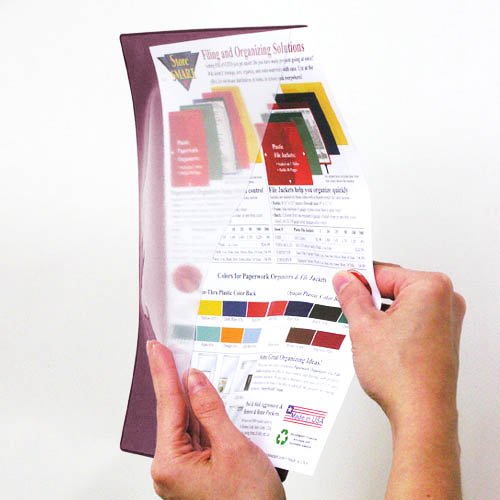 StoreSMART® Heavy Duty File Jackets - 300-Pack with Maroon Plastic Back & Clear Plastic Front - Letter Size Document Protectors for Office, School, and Home Organization - FJ85PQM-300