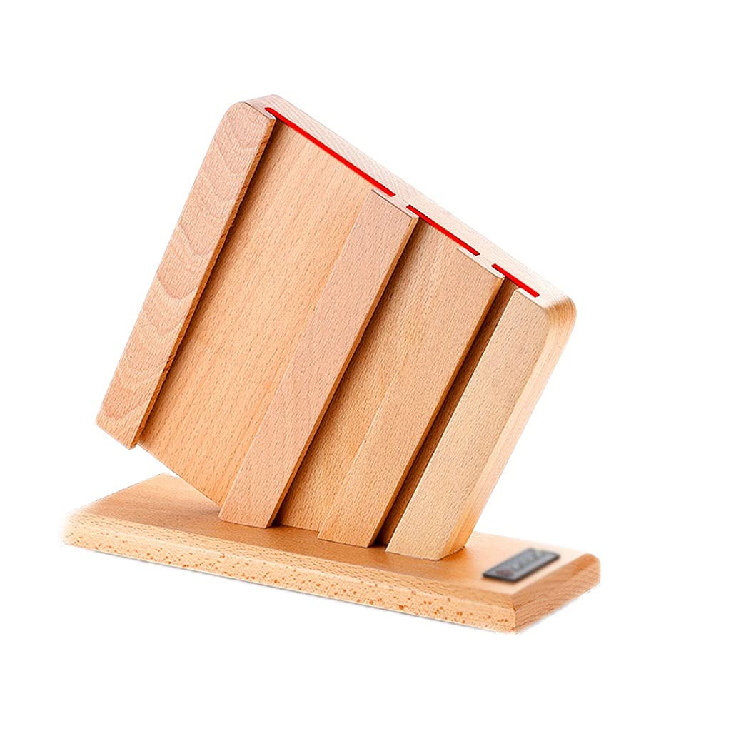 Premium Universal Magnetic Knife Holder - Red Beech Wood Vertical Knife Block for Kitchen, Space-Saving Knife Storage & Utensil Organizer (Style B) | Perfect for Home Chefs & Professional Kitchens