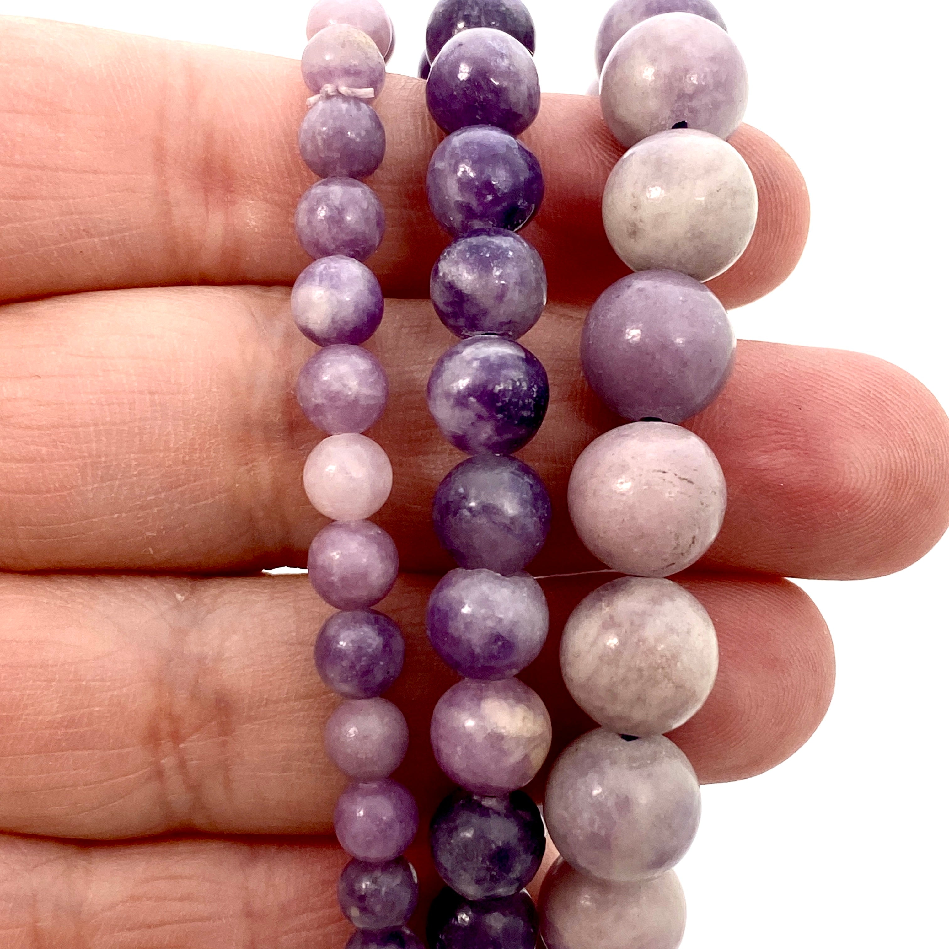 Natural Lepidolite Healing Bracelet for Stress Relief & Anxiety - Chakra Balancing Crystal Jewelry for Meditation & Spiritual Wellness