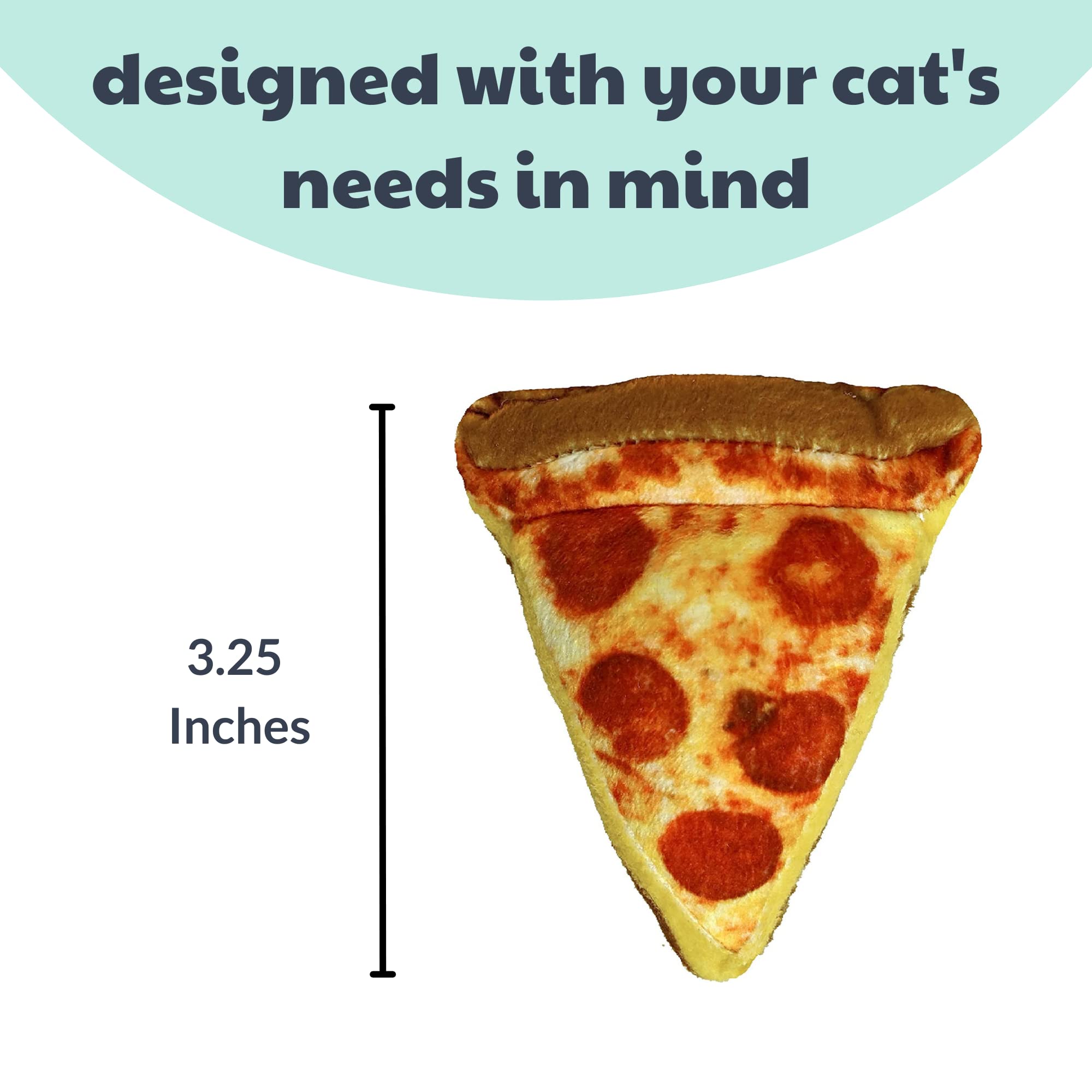 Huxley & Kent Plush Cat Toy with Catnip - Interactive Pizza-Shaped Kitten Toy with Crinkle Sound for Playtime | Snack Attack Strong Catnip Filled Toy for Kittens & Adult Cats | Perfect for Indoor Play, Training, and Bonding with Your Feline Friend