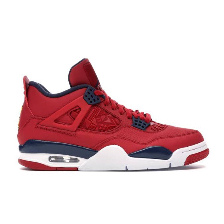 Air Jordan 4 Retro Basketball Shoes - FIBA University Red & White Colorway - Men's High-Top Sneakers for Streetwear & Court Performance