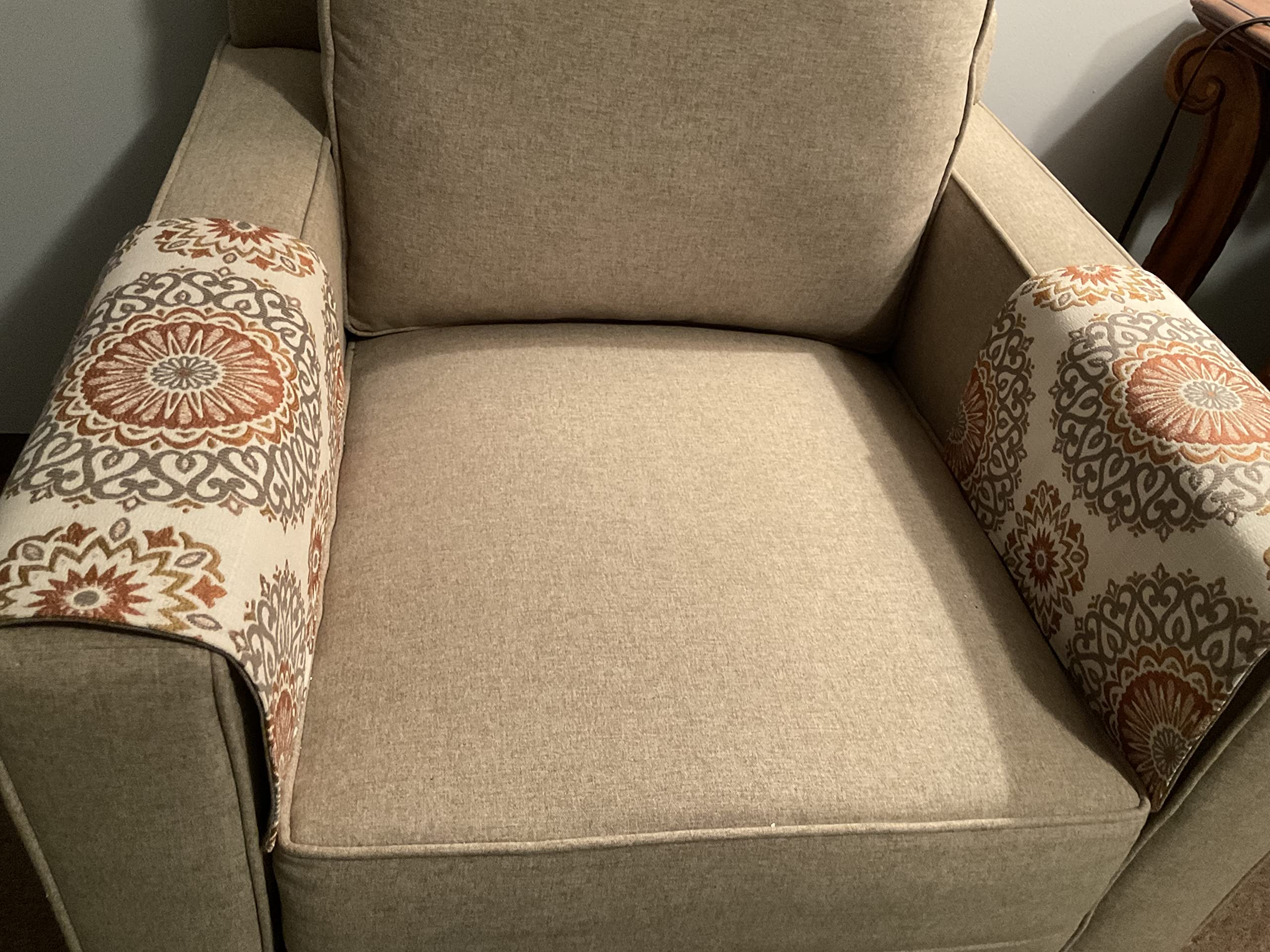 2 Pack Armrest Covers for Furniture - Universal Slipcovers Protectors for Sofas, Loveseats, Theater & Office Chairs, Recliners & RV - Home Decor & Housewarming Gift (Rustic Brown) by Bittlemen Co. - Perfect for Home, Office & Travel Protection
