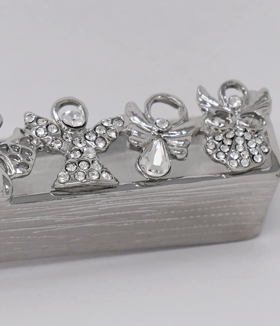 Echomerx Elegant Bejeweled Crystal Business Card Holder Stand for Women - Perfect for Office Desk, Reception & Professional Networking Events