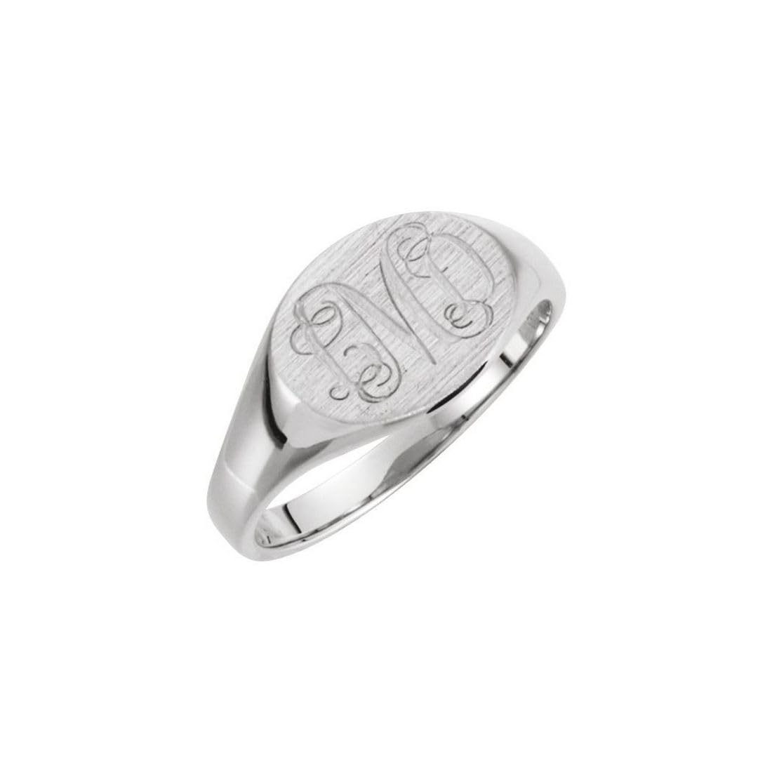 925 Sterling Silver Signet Ring for Women - Size 6 | Classic Elegant Jewelry for Everyday Wear, Gift Giving & Special Occasions