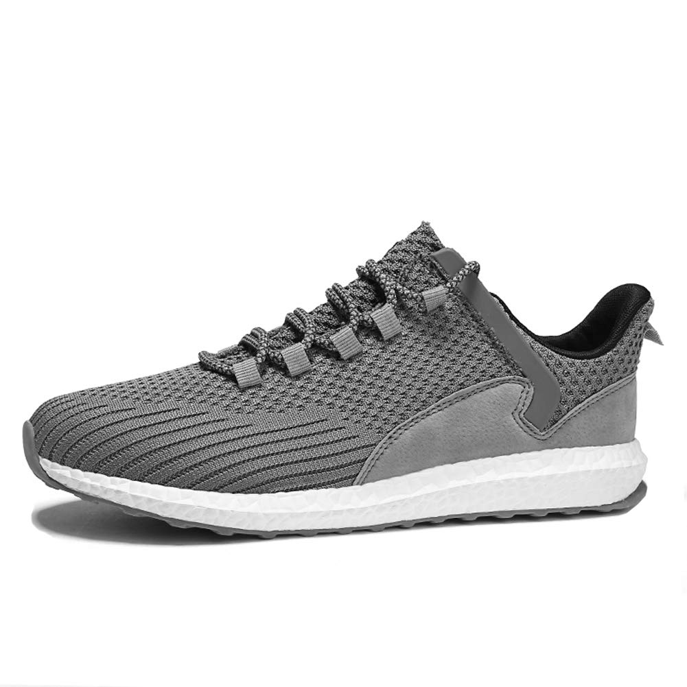 VIVIANSHOP Men's Running Shoes - Lightweight Breathable Athletic Sneakers for Large Sizes 43-50 (US 9-15) - Grey - Perfect for Jogging, Gym Workouts & Casual Wear