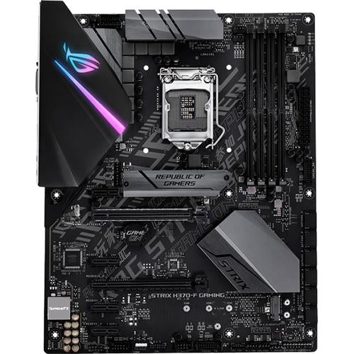 ASUS ROG STRIX H370-F GAMING LGA 1151 ATX Motherboard - Intel H370 Chipset, DDR4, Dual M.2, Aura Sync RGB Lighting for PC Gaming & Streaming Builds