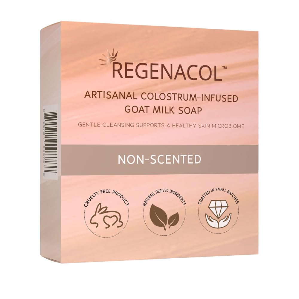 Artisanal Colostrum-Infused Goat Milk Soap - Unscented, Natural & Gentle for Sensitive Skin | Perfect for Daily Face & Body Care, Gift Sets & Eco-Friendly Bath Routine