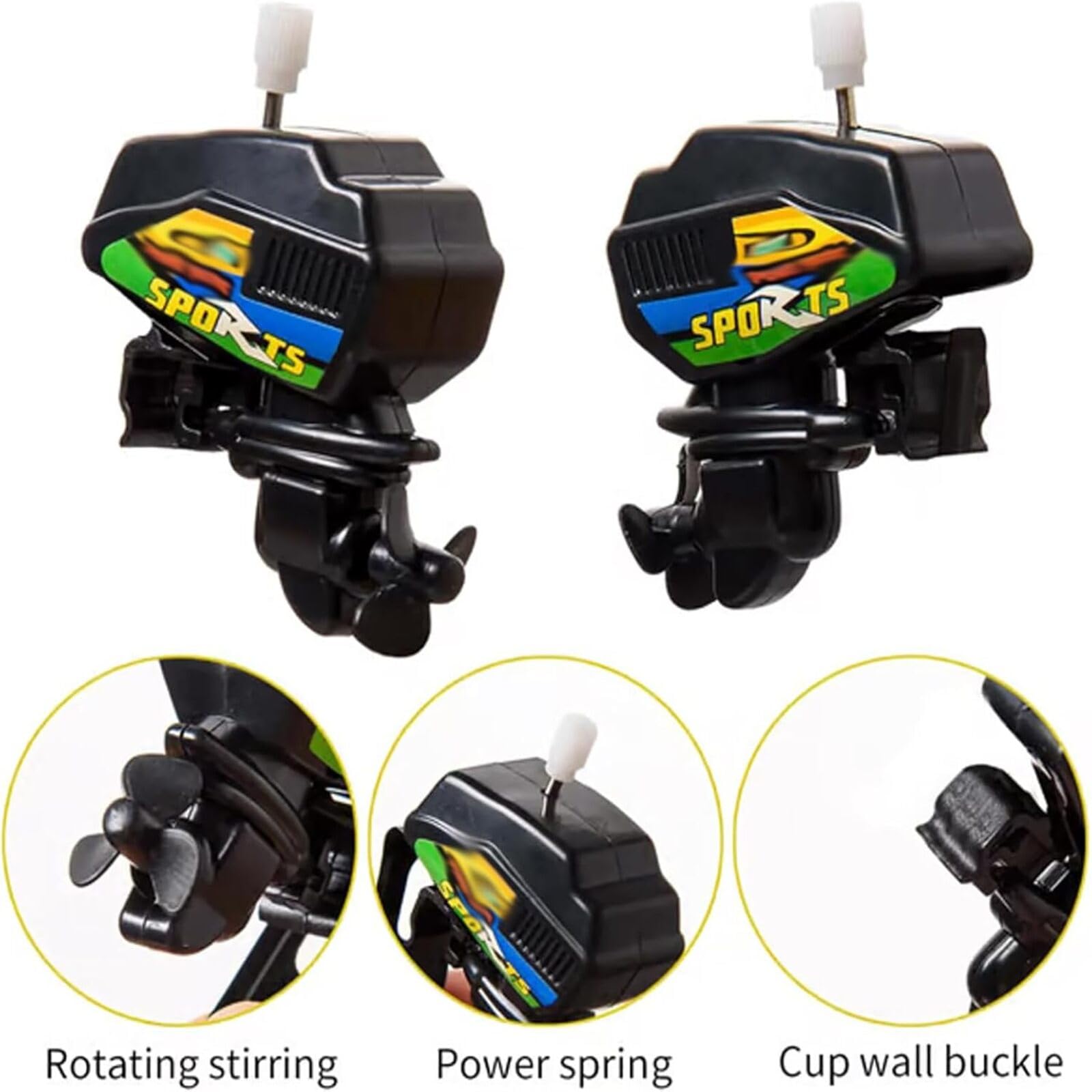 2pcs Wind-Up Boat Motor Coffee Stirrer - Novelty Boat Engine Shaped Coffee Stirring Sticks for Coffee Lovers, Perfect for Nautical Theme Parties, Office Pranks & Gag Gifts