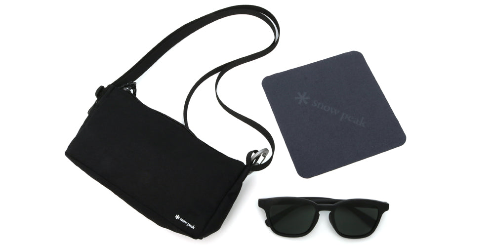 JINS x Snow Peak Rubber Sunglasses 018 - Lightweight Polarized Outdoor Sunglasses for Hiking, Fishing & Beach Activities