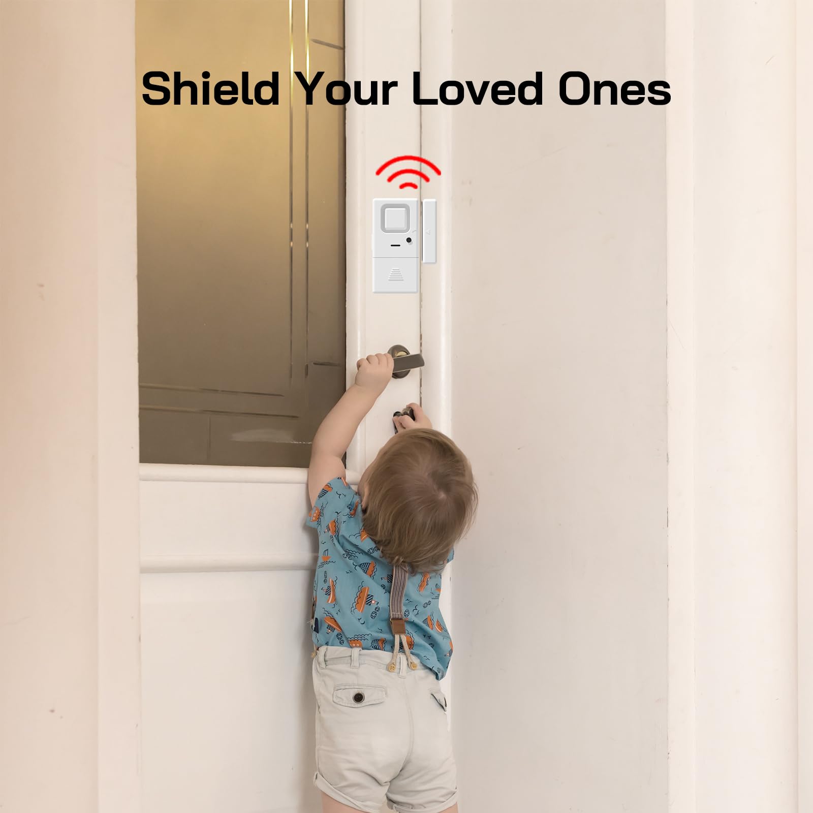 Rosmila Wireless Door & Window Alarm Sensor - 2 Pack Adjustable Volume with Burglar Alert & Entry Chime for Home Security, Child Safety & Apartment Protection | Easy DIY Installation for Bedrooms, Offices & Vacation Homes