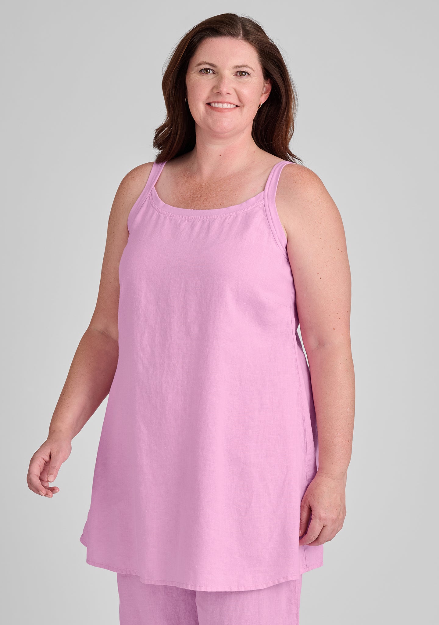 Upward Tunic Linen Tank Top - Women's Breathable Summer Blouse for Casual Wear, Beach Outfits & Boho Style